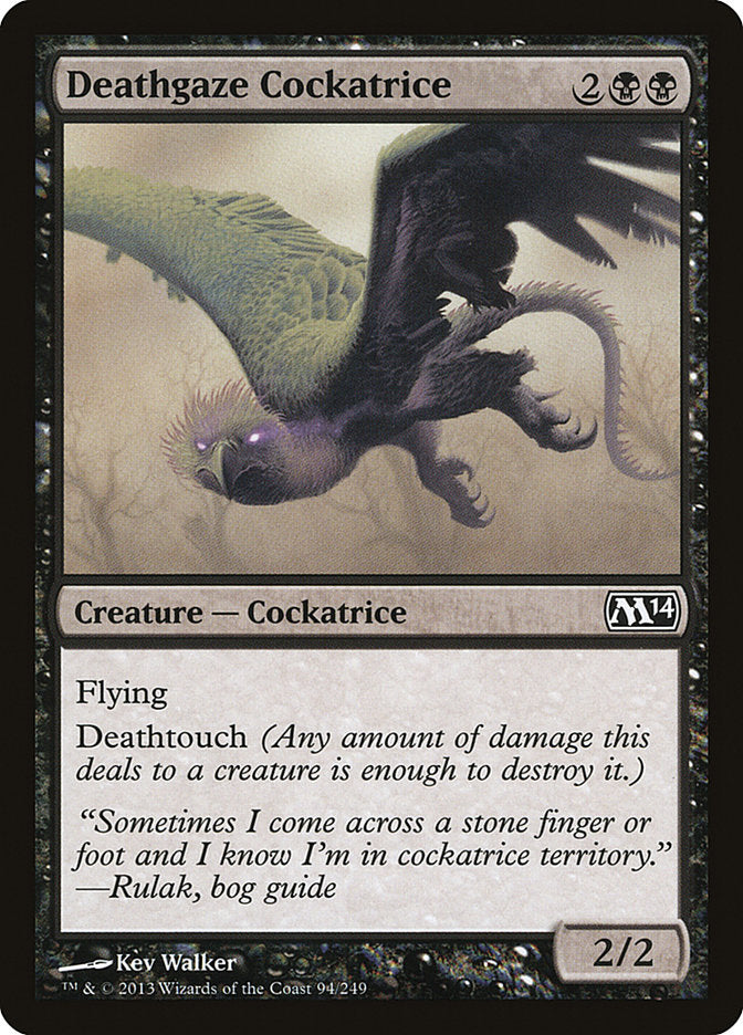 Card Scan of Deathgaze Cockatrice | M14