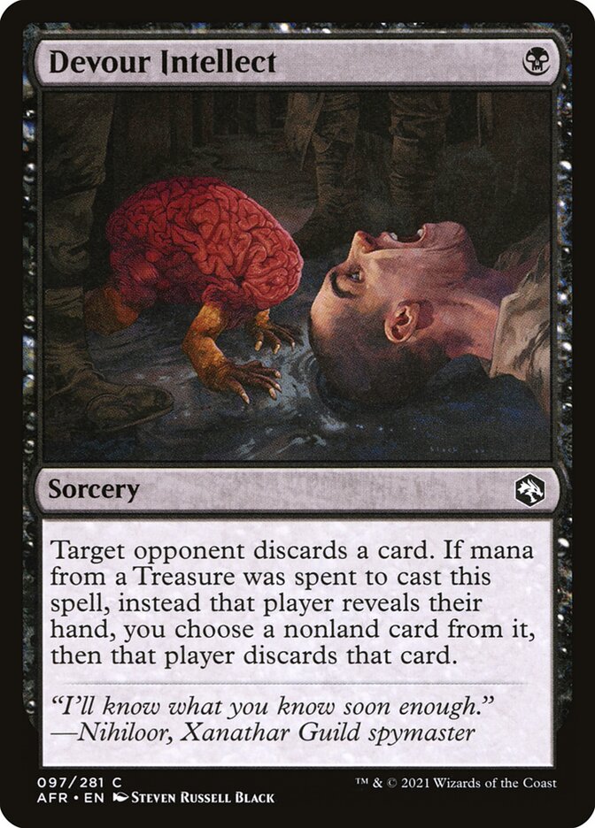 Card Scan of Devour Intellect | AFR