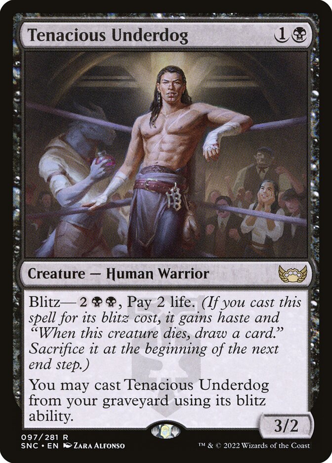 Card Scan of Tenacious Underdog | SNC