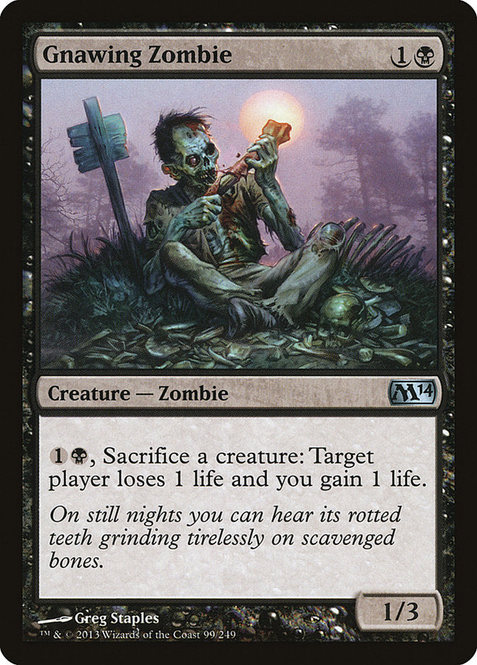 Card Scan of Gnawing Zombie | M14