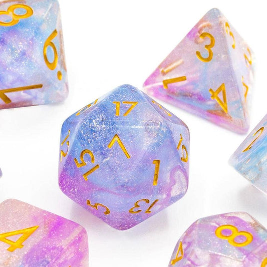 Lavender Lore Soft Edge Resin Dice Set