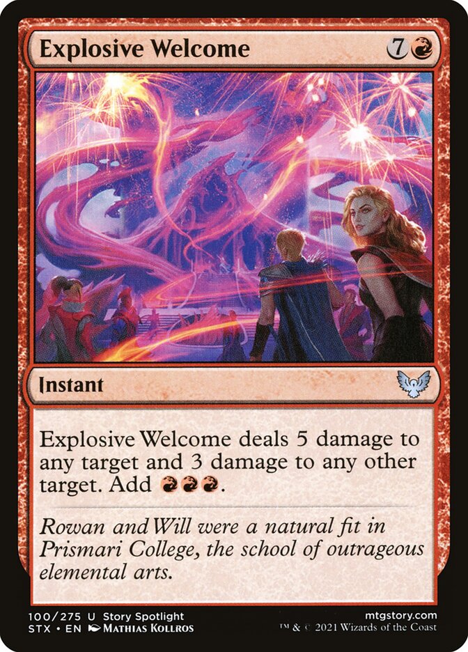 Card Scan of Explosive Welcome | STX