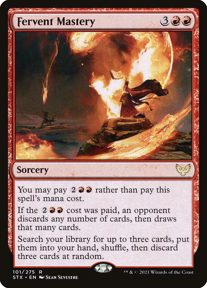 Card Scan of Fervent Mastery | STX