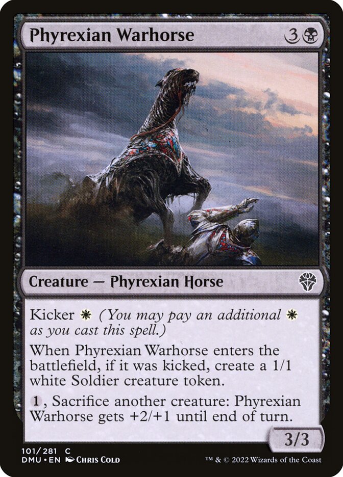 Card Scan of Phyrexian Warhorse | DMU