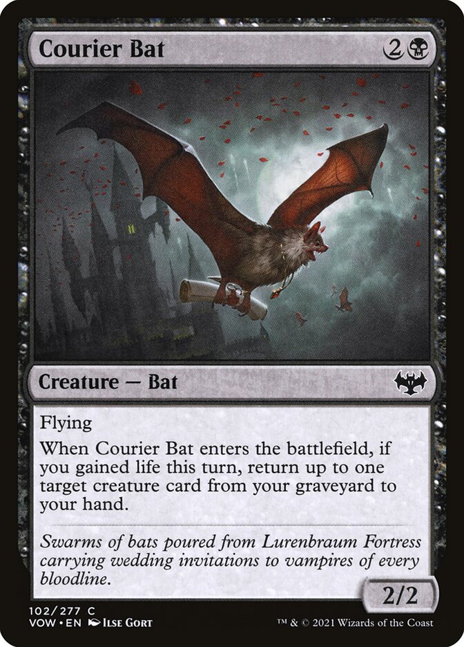 Card Scan of Courier Bat | VOW