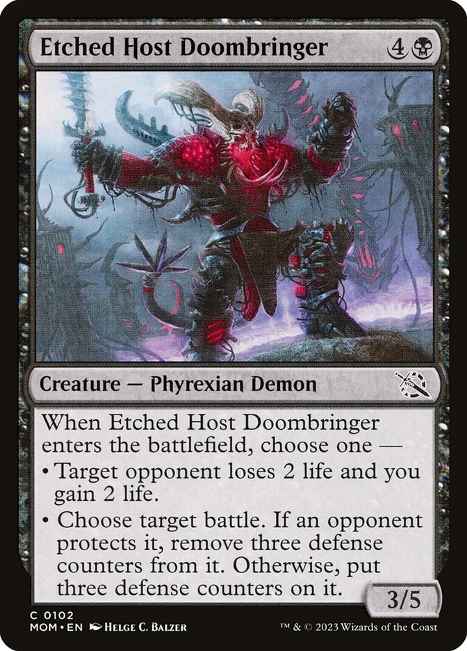 Card Scan of Etched Host Doombringer | MOM
