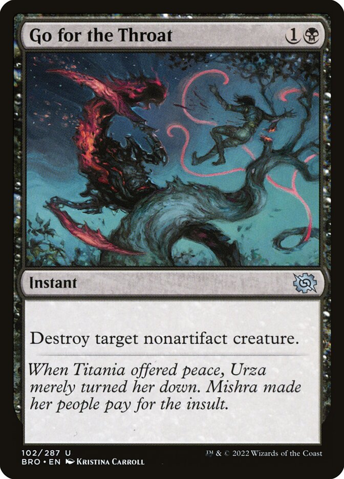 Card Scan of Go for the Throat | BRO