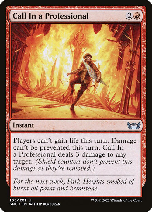 Card Scan of Call In a Professional | SNC