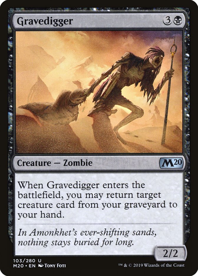 Card Scan of Gravedigger | M20