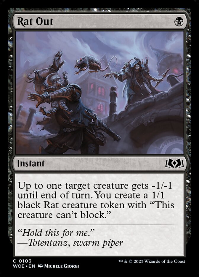 Card Scan of Rat Out | WOE