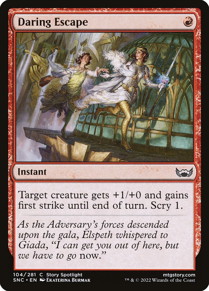 Card Scan of Daring Escape | SNC
