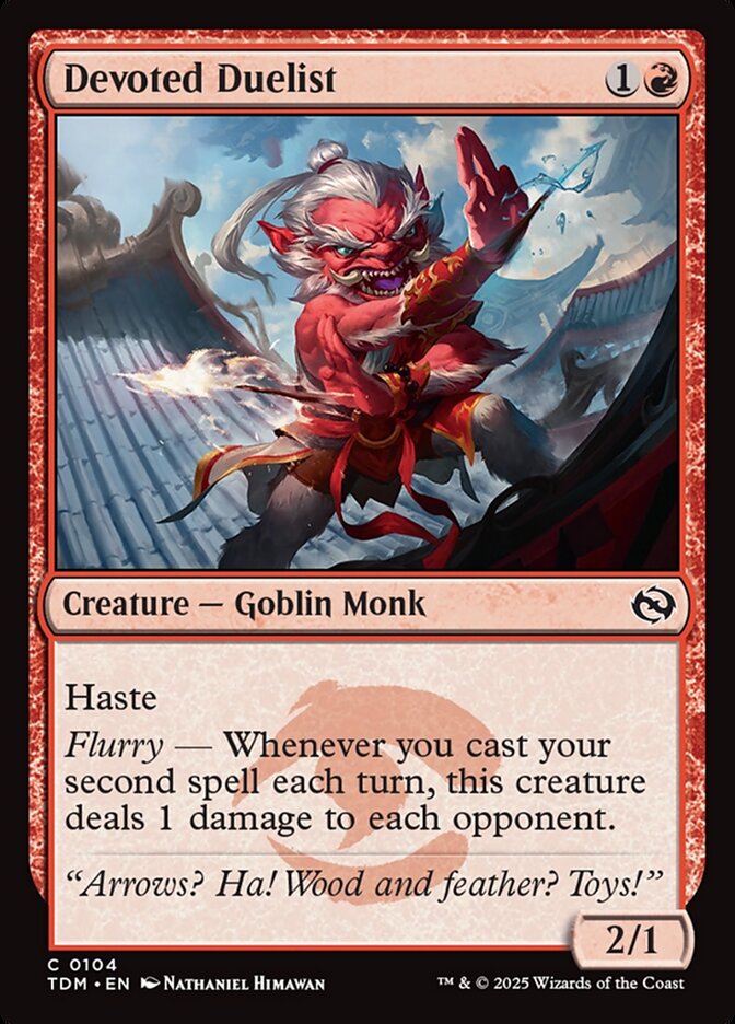 Card Scan of Devoted Duelist | TDM