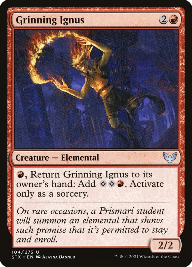 Card Scan of Grinning Ignus | STX