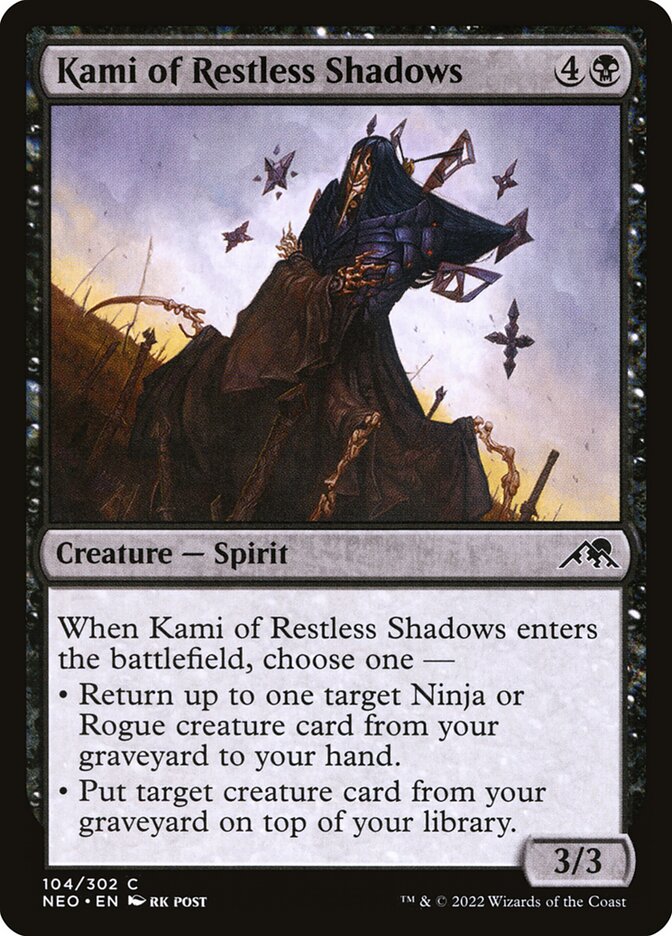 Card Scan of Kami of Restless Shadows | NEO