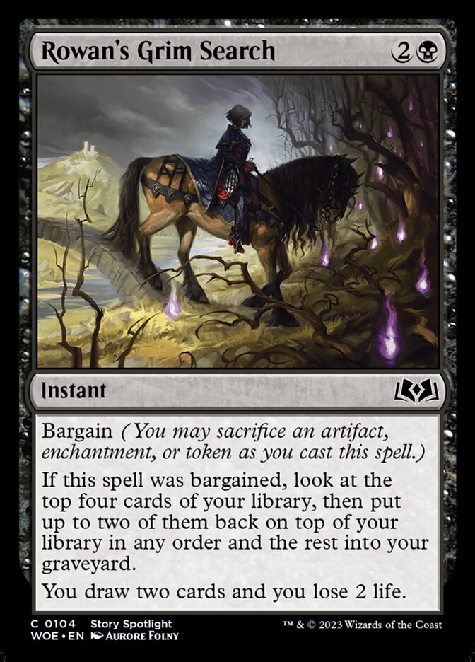Card Scan of Rowan's Grim Search | WOE