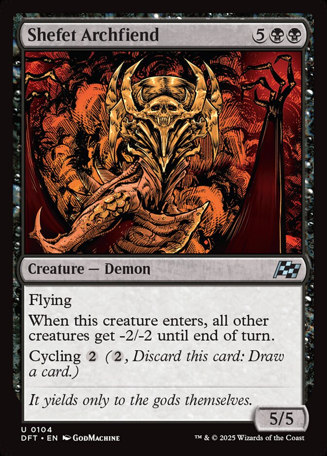 Card Scan of Shefet Archfiend | DFT