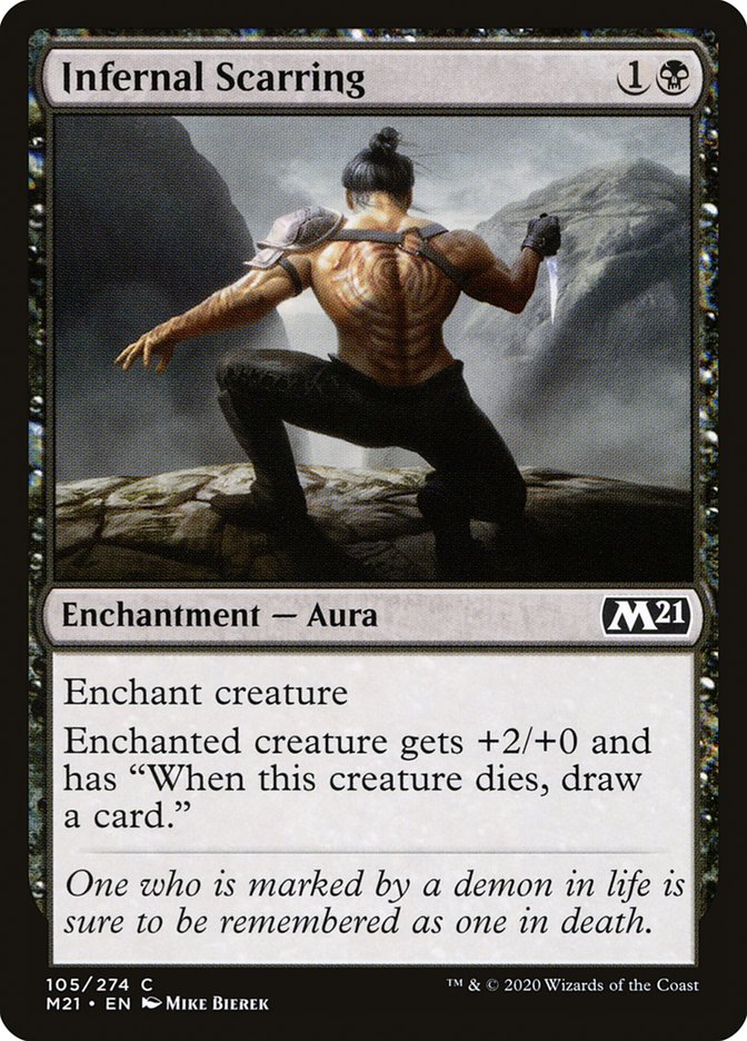 Card Scan of Infernal Scarring | M21