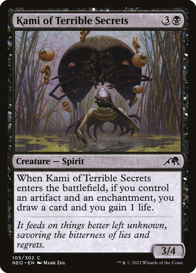 Card Scan of Kami of Terrible Secrets | NEO