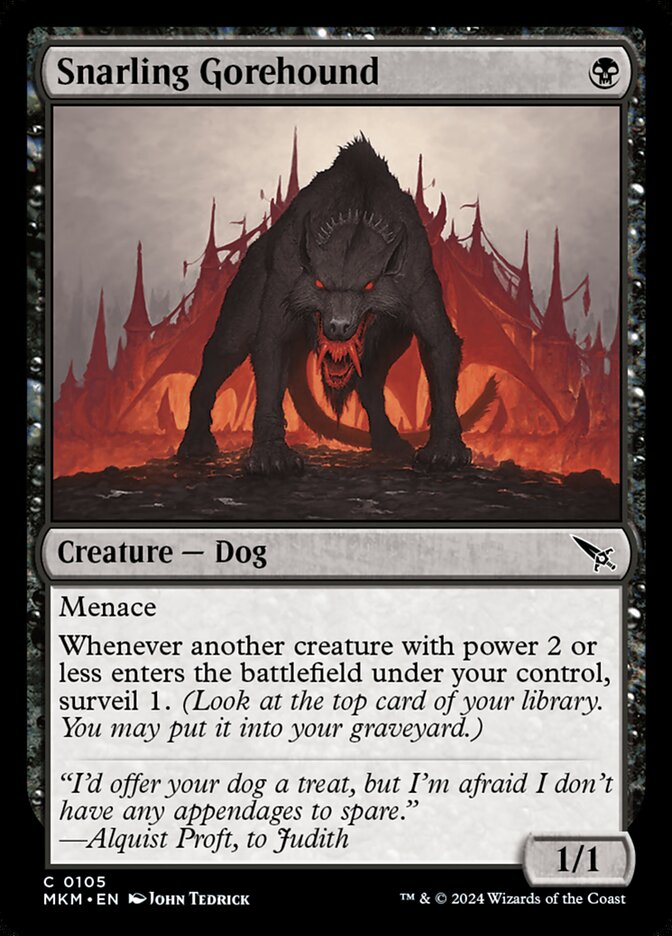 Card Scan of Snarling Gorehound | MKM