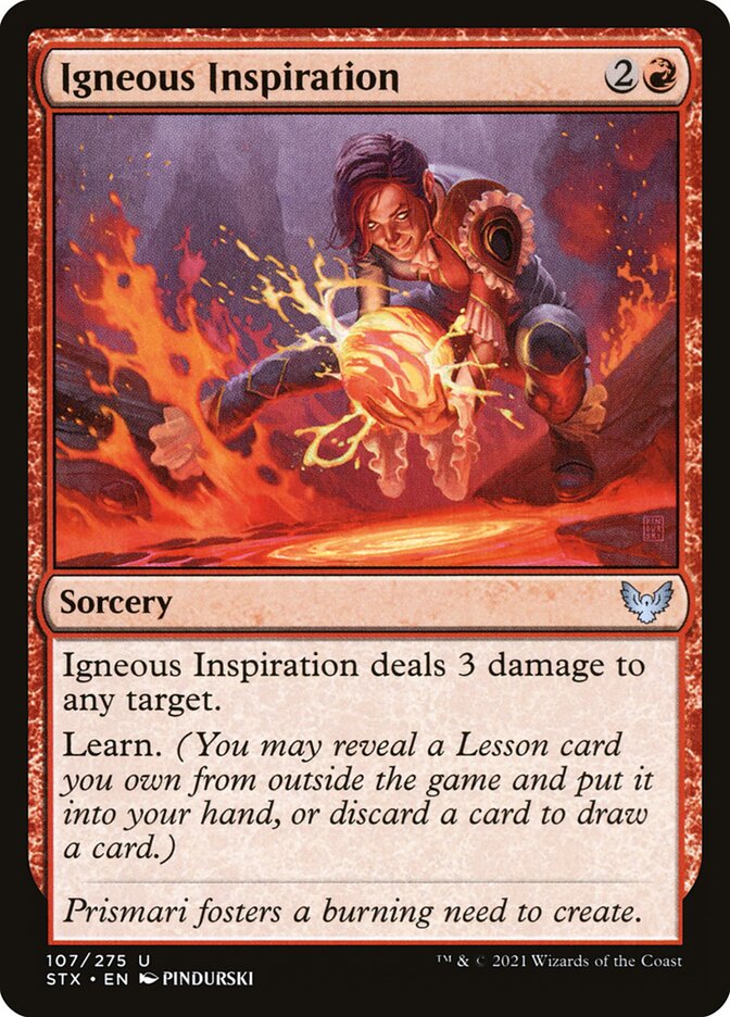 Card Scan of Igneous Inspiration | STX