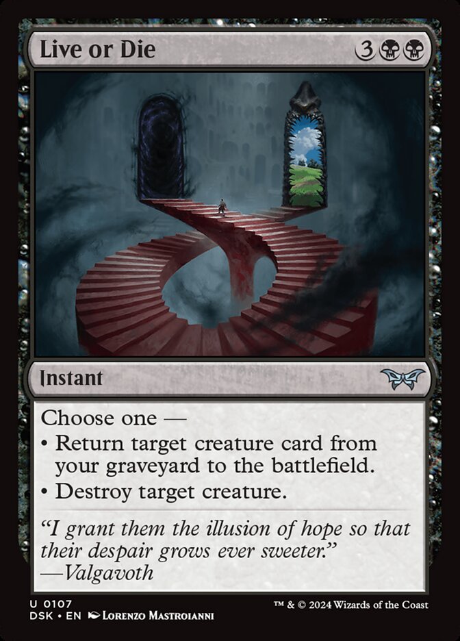 Card Scan of Live or Die | DSK