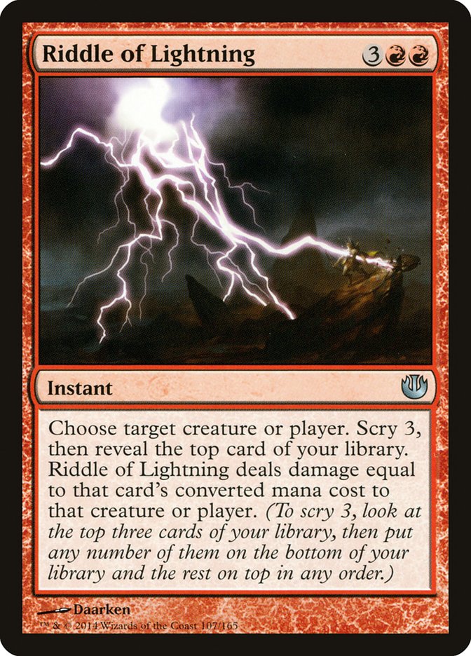 Card Scan of Riddle of Lightning | JOU
