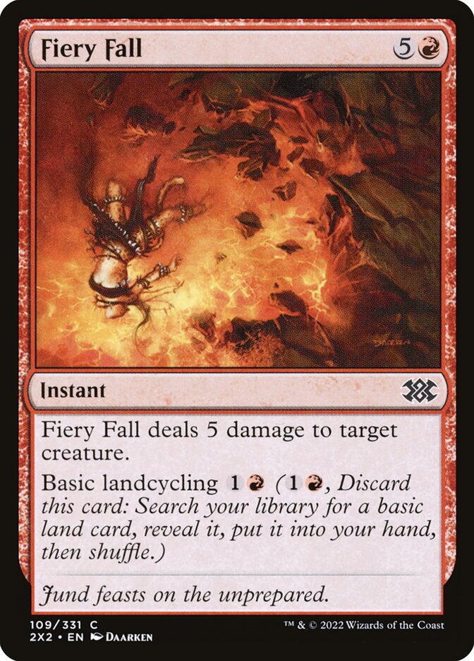 Card Scan of Fiery Fall | 2X2