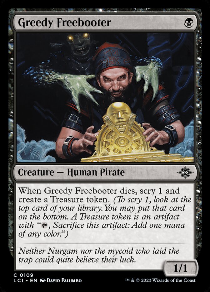 Card Scan of Greedy Freebooter | LCI