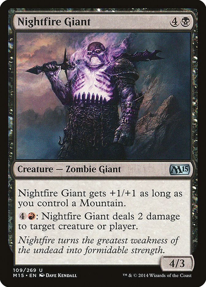 Card Scan of Nightfire Giant | M15