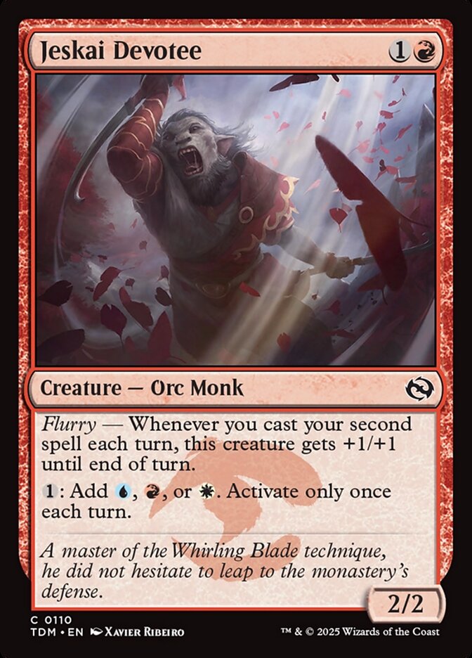 Card Scan of Jeskai Devotee | TDM