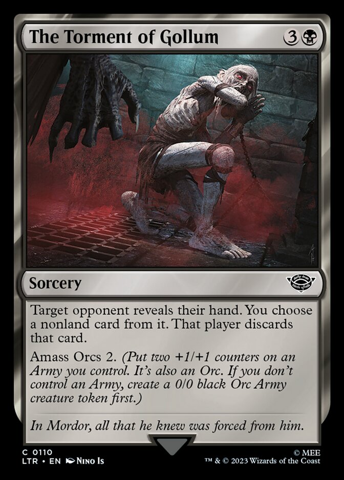 Card Scan of The Torment of Gollum | LTR