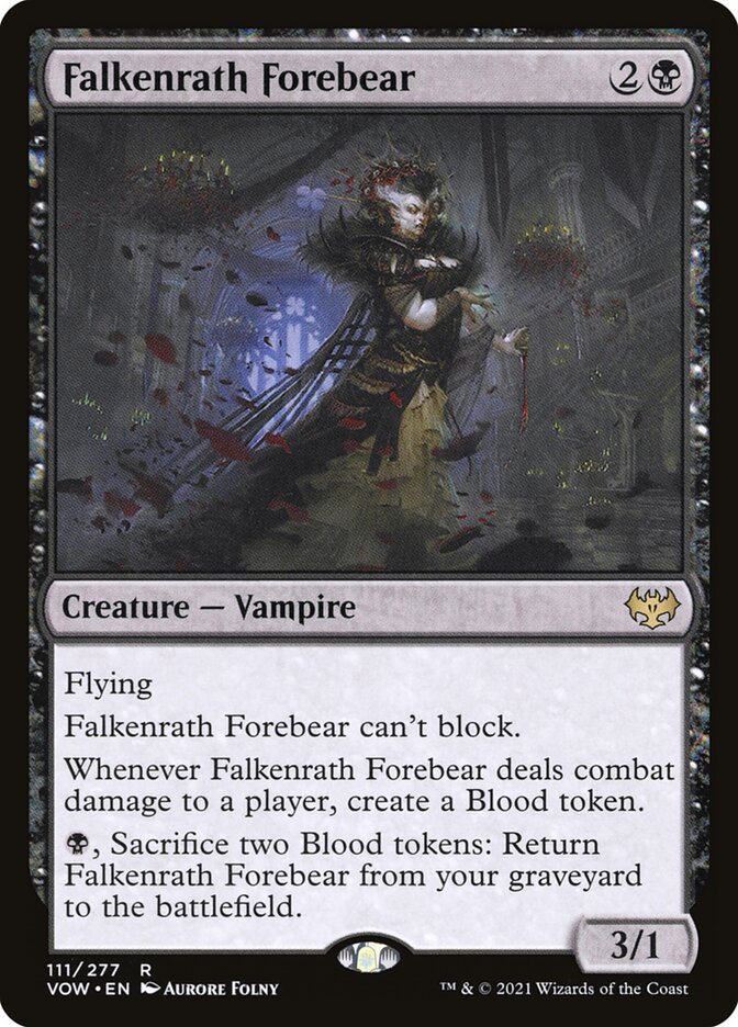 Card Scan of Falkenrath Forebear | VOW