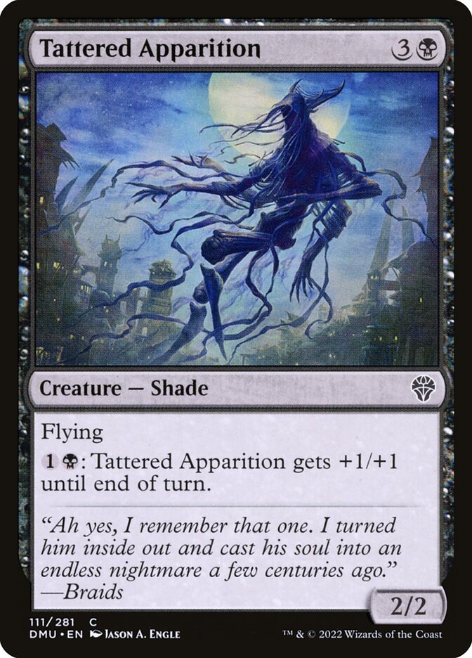 Card Scan of Tattered Apparition | DMU