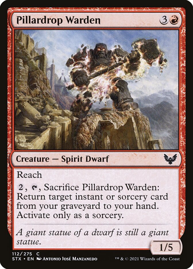 Card Scan of Pillardrop Warden | STX