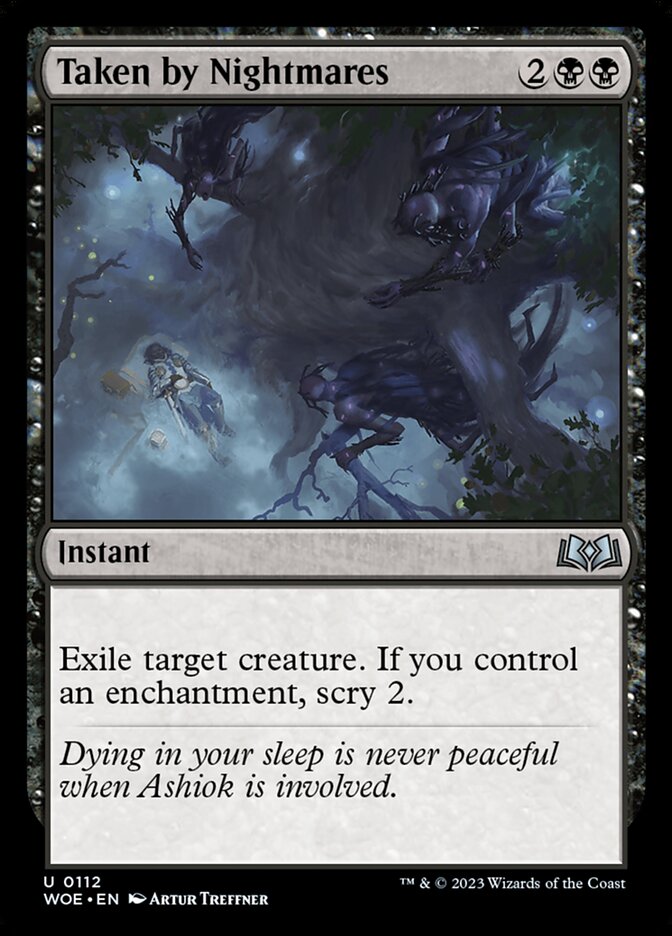 Card Scan of Taken by Nightmares | WOE