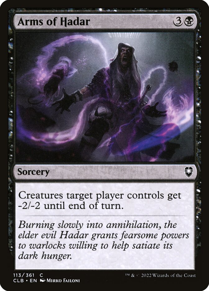 Card Scan of Arms of Hadar | CLB