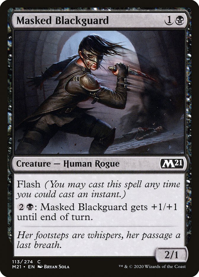 Card Scan of Masked Blackguard | M21