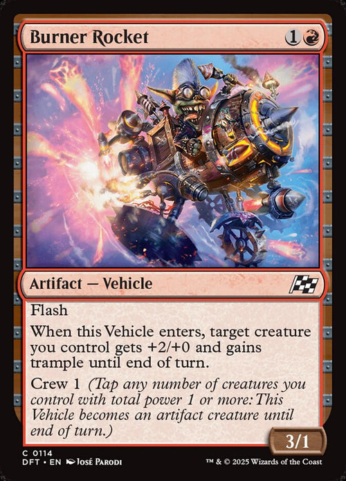 Card Scan of Burner Rocket | DFT