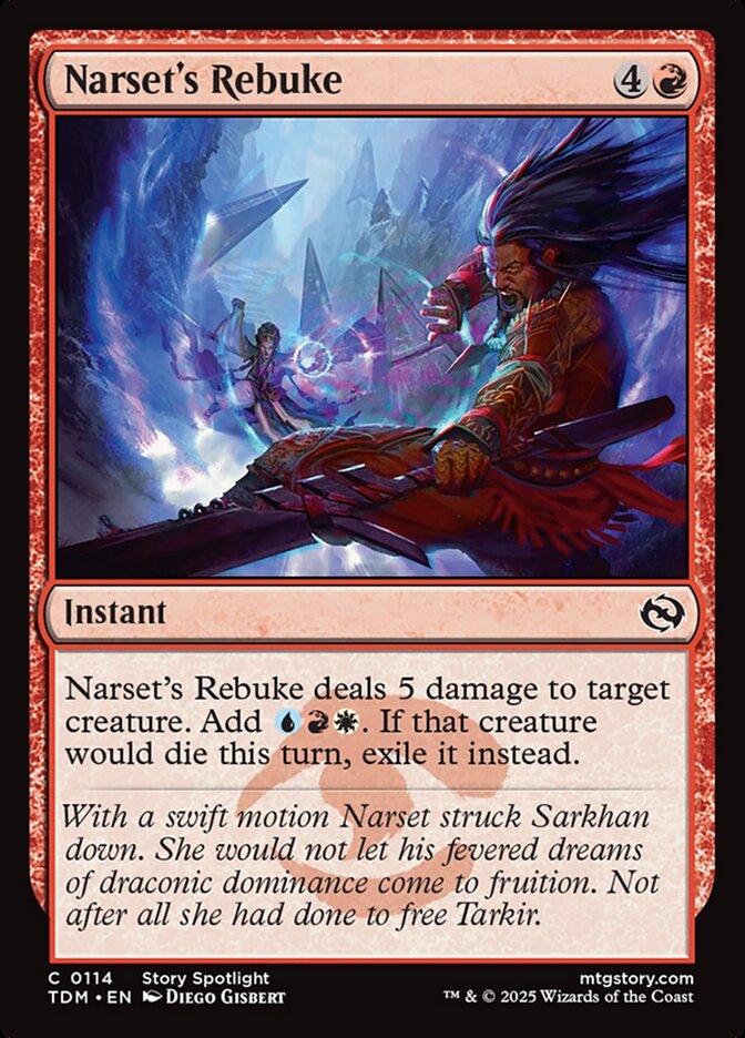 Card Scan of Narset's Rebuke | TDM