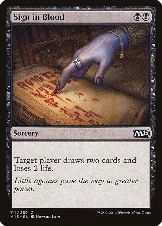 Sign in Blood | M15