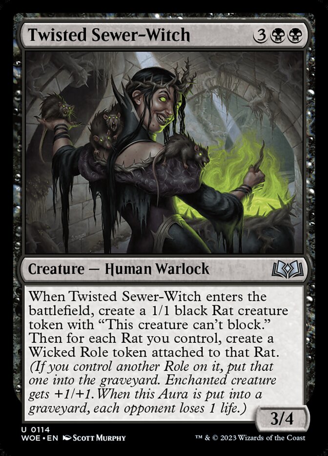 Card Scan of Twisted Sewer-Witch | WOE