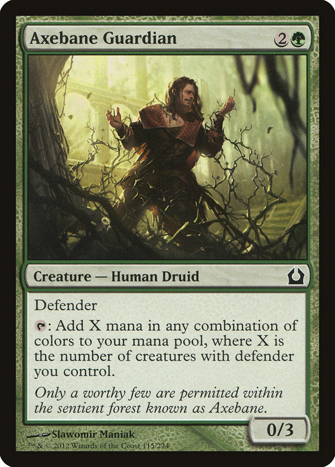 Card Scan of Axebane Guardian | RTR