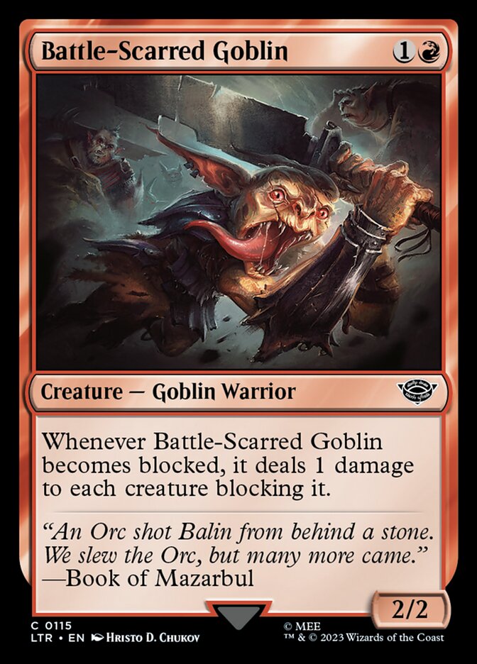 Card Scan of Battle-Scarred Goblin | LTR