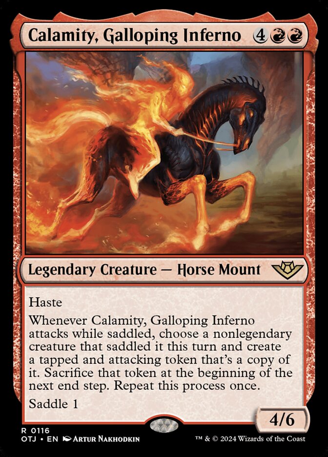 Card Scan of Calamity, Galloping Inferno | OTJ