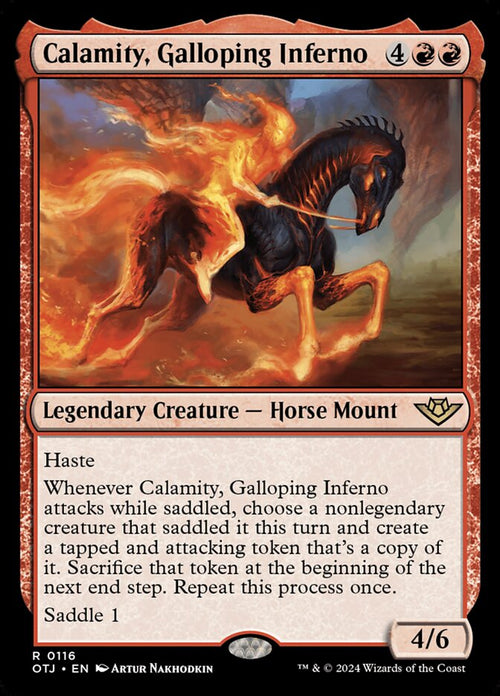 Card Scan of Calamity, Galloping Inferno | OTJ