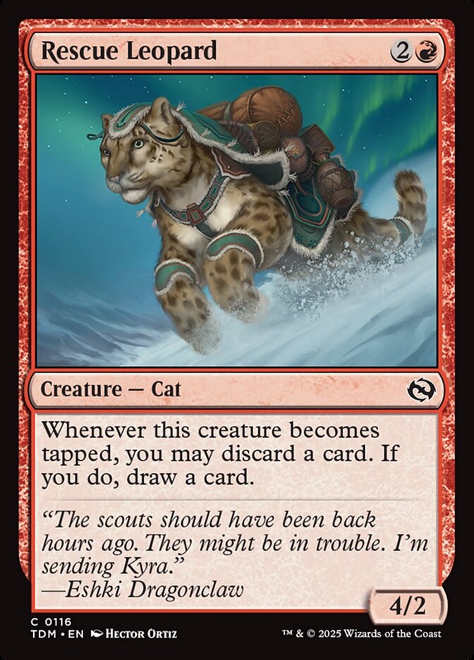 Card Scan of Rescue Leopard | TDM