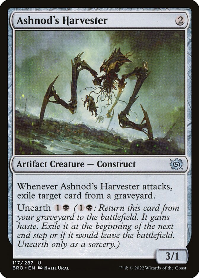 Card Scan of Ashnod's Harvester | BRO