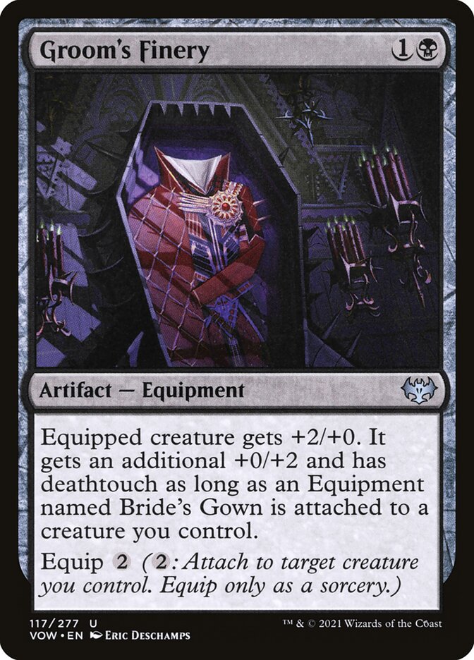 Card Scan of Groom's Finery | VOW