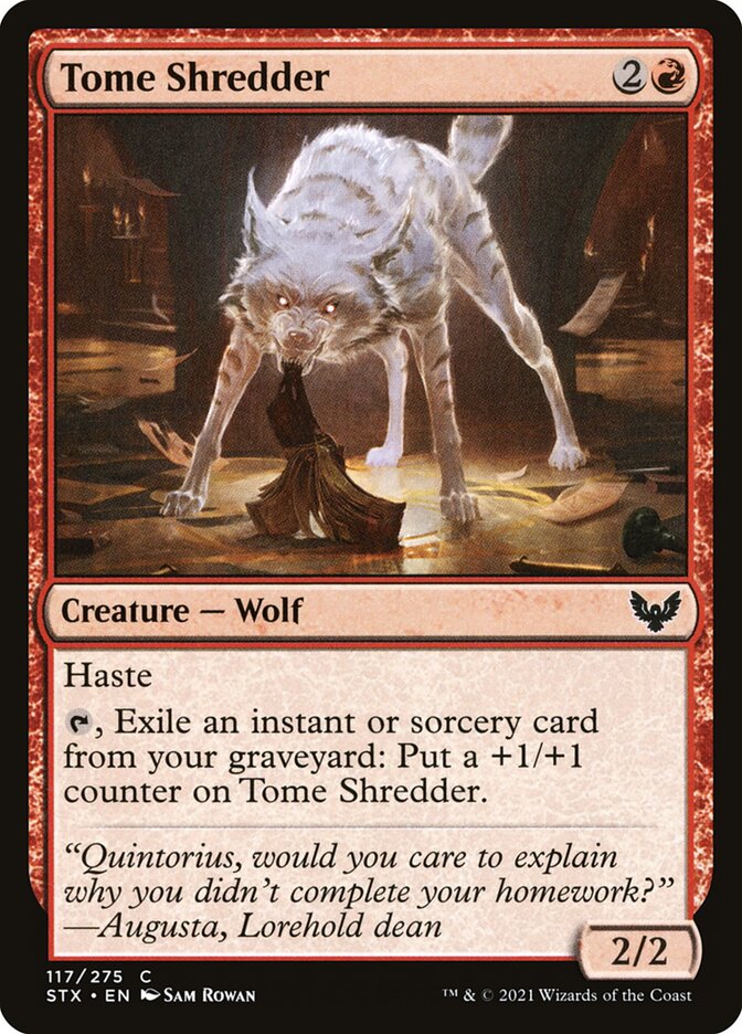 Card Scan of Tome Shredder | STX
