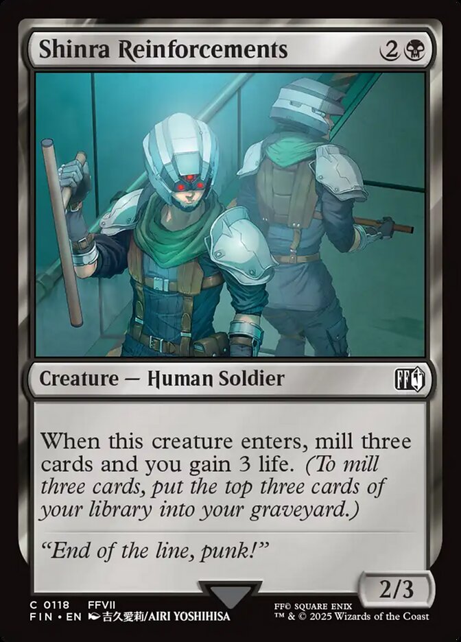 Card Scan of Shinra Reinforcements | FIN
